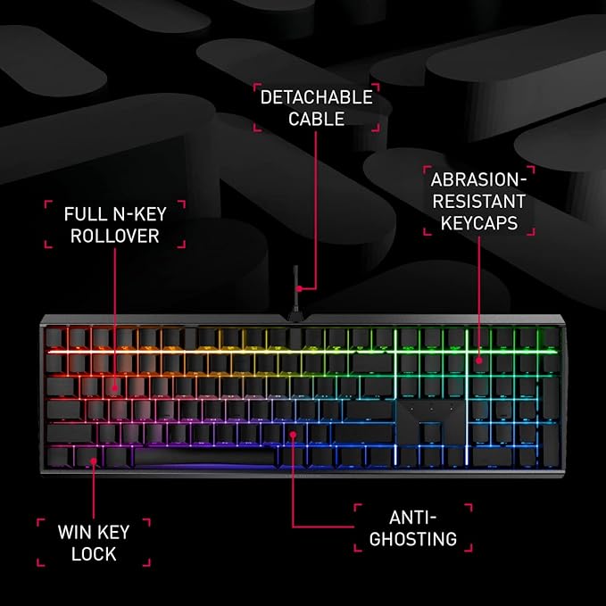 Cherry MX 3.0 S Wired Mechanical Gaming Keyboard. Aluminum Housing Built for Gamers w/MX Red Switches. RGB Backlit Color Display Over 16m Colors. from The Makers of MX. Full Size. Pure White.