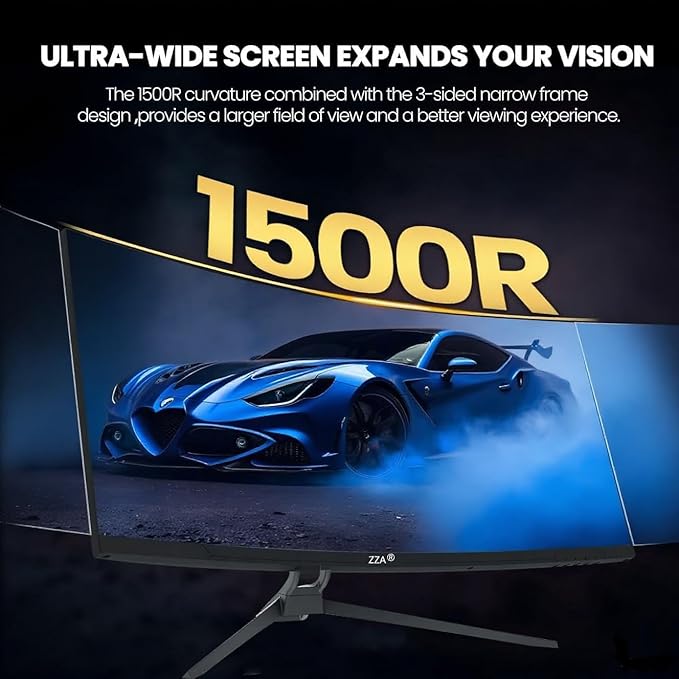 34 Inch Curved Gaming Monitor/WQHD Ultrawide Monitor - Immersive Gaming Experience with 165Hz Refresh Rate, VA Panel, and AMD FreeSync Premium | HDR10 | 99% sRGB | 3440x1440/PBP Mode