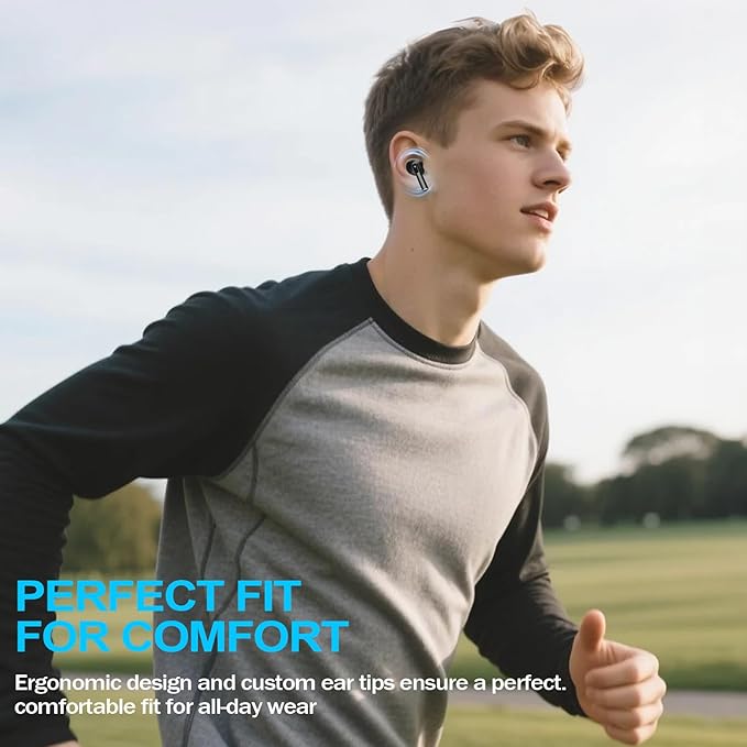 Wireless Earbuds with Screen, Bluetooth 5.4 Head Phones, 48H Playtime, Touch Control HiFi Stereo True Earphones in Ear,Ear Buds Headphone for iPhone,andriod and Phone,Ear Buds for Sports/Workout