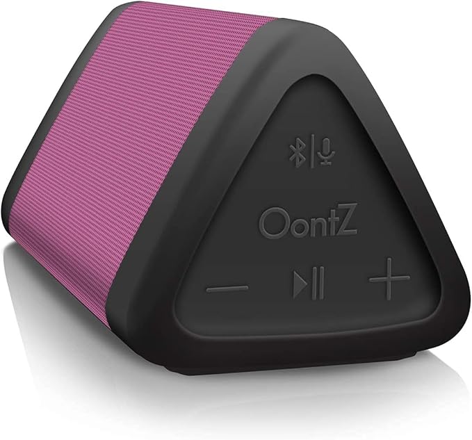 Oontz Upgraded Angle 3 Portable Bluetooth Speaker 5.0-10W Sound, 14-Hr Battery, 100ft Wireless Range, IPX5 Water-Resistant, Budget-Friendly Small Speaker for Travel, Party, Outdoor or Home (Pink)
