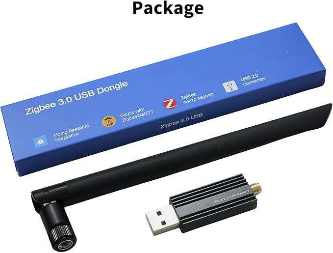 Zigbee 3.0 USB Dongle Gateway, EFR32MG24 Chip, Compatible with Home Assistant, ZHA and Zigbee2MQTT, Works with OpenHAB, Smart Home USB Zigbee Coordinator