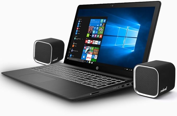 Computer Speakers for Desktop PC, Laptop, Mac, USB Powered, Small Wired 2.0 Channels Dual Stereo Clear with Bass Less Distortion