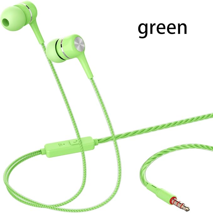 VPB Heavy bass Earphone Color Call with Mic Stereo Earbud Headphones Mixed Colors (Black + White + Pink + Green 8 Pairs)