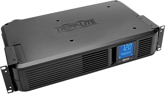 Tripp Lite 1200VA Smart UPS Battery Back Up, 700W Rack-Mount/Tower, 8 Outlets, LCD Display, AVR, USB, DB9 2URM, 3 Year Warranty & $250,000 Insurance (SMART1200LCD)