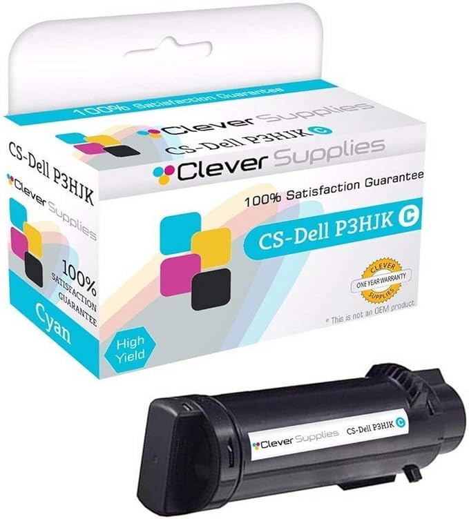 CS Replacement Toner Cartridge Compatible with Dell S2825cdn P3HJK Cyan H625cdw H825cdw S2825cdn