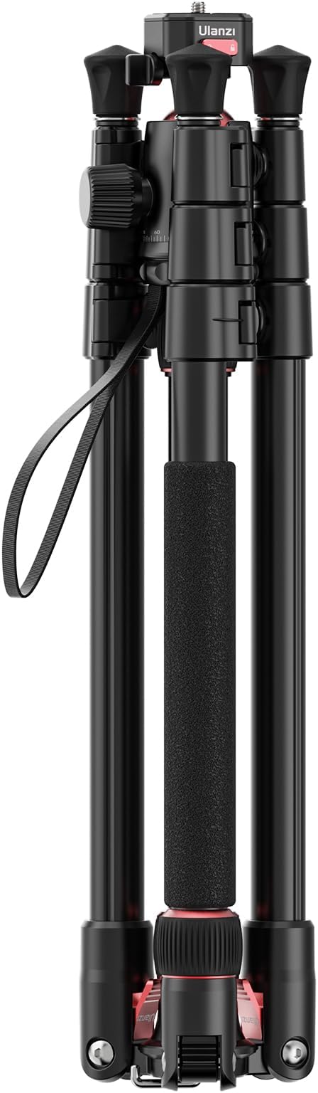 ULANZI TT31 72.4" Camera Tripod, Foldable Tripod & Monopod Aluminum w Claw Quick-Release Plate, 360°Ball Head Detachable w 180°Revertible Legs, Weight 3.42lb, Payload 33lb,for Camera/DSLR/Camcorder