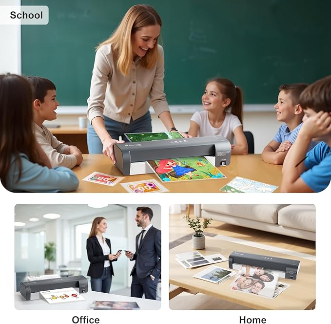 Bonsaii 13 Inch Laminator Machine with Never Jam Technology, Laminator Machine 11x17 Inch with Laminating Sheets, Laminating Machine for Home, Office, and Classroom Organization Supplies - L318-A