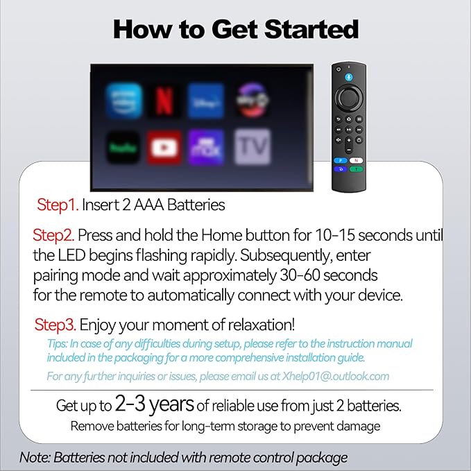 (Pack of 1) New Voice Replacement TV Remote Compatible with Stick 3rd Gen L5B83G, with Amazon Smart TVs Stick (2nd Gen,3rd Gen,Lite,4K)