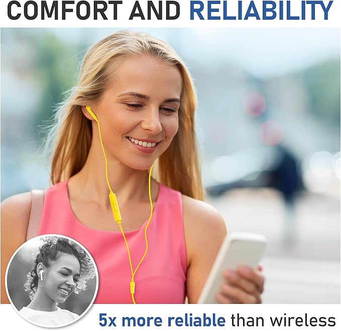 LUDOS FEROX USB C Headphones for iPhone 16 15 Pro Max Plus iPad Pro, 5 Years Warranty, Magnetic USB-C Earbuds for Samsung Galaxy S24 S23 Ultra S22 S21 S20 A55 A54 A53, USB Type C Earphones - Yellow