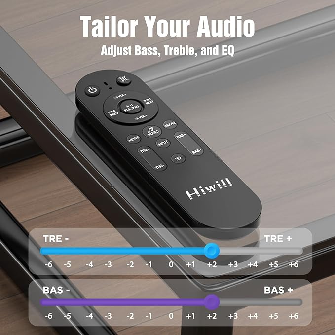 Hiwill 3.1.2CH Dolby Atmos Soundbar for TV Surround Sound, 5.25'' Subwoofer, 2 Up-Firing, 2 Side-Firing, 400W Peak Power Home Theater Speakers, 3D Sound Bar Bluetooth, eARC/ARC/Opt, Nimbus A312