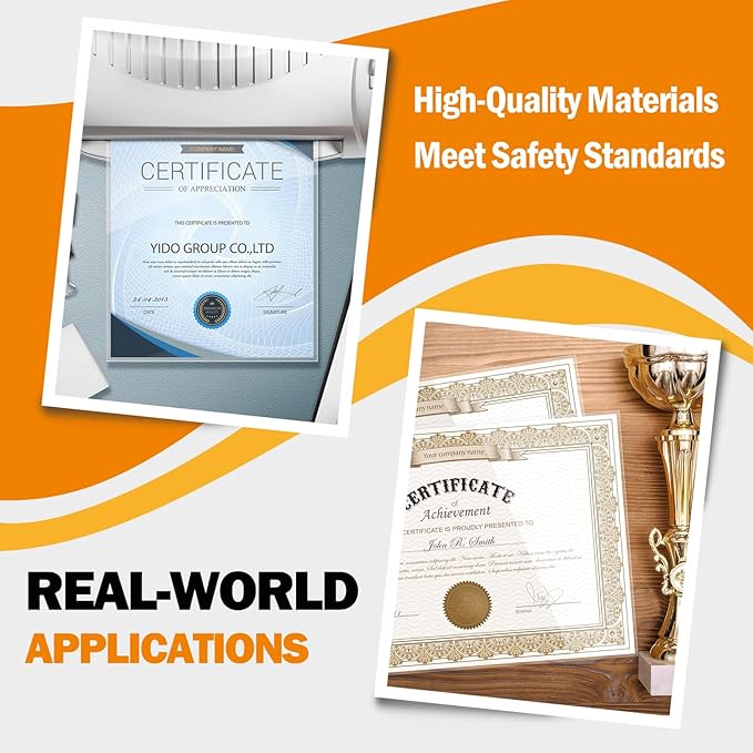 Everest Thermal Laminating Sheets, 8.9 x 11.4 Inches, 3 Mil Thick(80 Mic), 200 - Pack, Letter Size Lamination Pouches for Use With Laminator, Clear