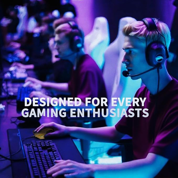 Gaming Mouse, Wired Gaming Mouse with RGB Backlit, 7200DPI Adjustable, PC Gaming Mice with 7 rogrammable Macro Buttonsg, Ergonomic Mouse Gamer for PC, Desktop, Mac,Laptop, Chromebook.