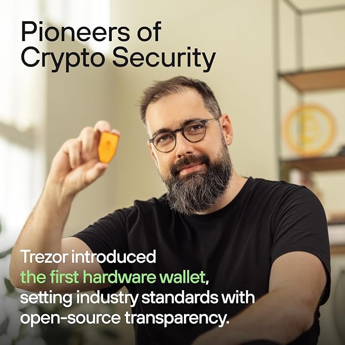 Trezor Safe 3 - Passphrase & Secure Element Protected Crypto Hardware Wallet - Buy, Store, Manage Digital Assets Simply and Safely (Cosmic Black)