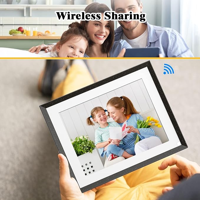 WiFi Digital Picture Frame 9.7 Inch Digital Photo - WiFi Smart Digital Frame with Touch Screen, 32GB Memory, Motion Sensor, Send Pics and Video via App from Anywhere, Best Gift for The Important Day