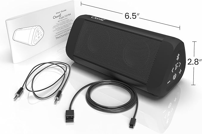 OontZ Ultra Bluetooth Speaker 5.4 | IPX7 Waterproof, 14W Enhanced Sound, 20-Hr Battery, 100ft Range, Deep Bass & Clear Audio, Durable Speaker for Pool, Beach, and Shower (Black)