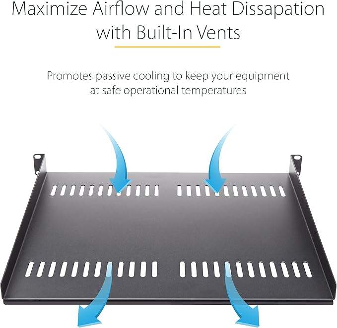 StarTech.com 4-Post 12U Mobile Open Frame Server Rack and 1U Server Rack Shelf Bundle