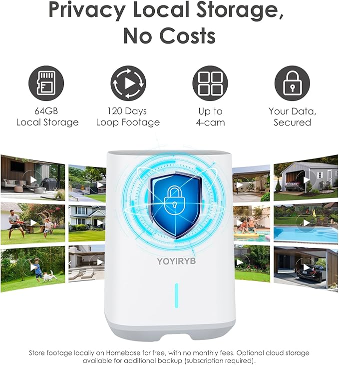 Security Cameras Wireless Outdoor, No Subscription, 4K Solar-Powered Home Security Cameras System with 360° Pan & Tilt, Color Night Vision, Auto Tracking, Easy Setup, 5G & 2.4G WiFi, 2 Cam-Kit