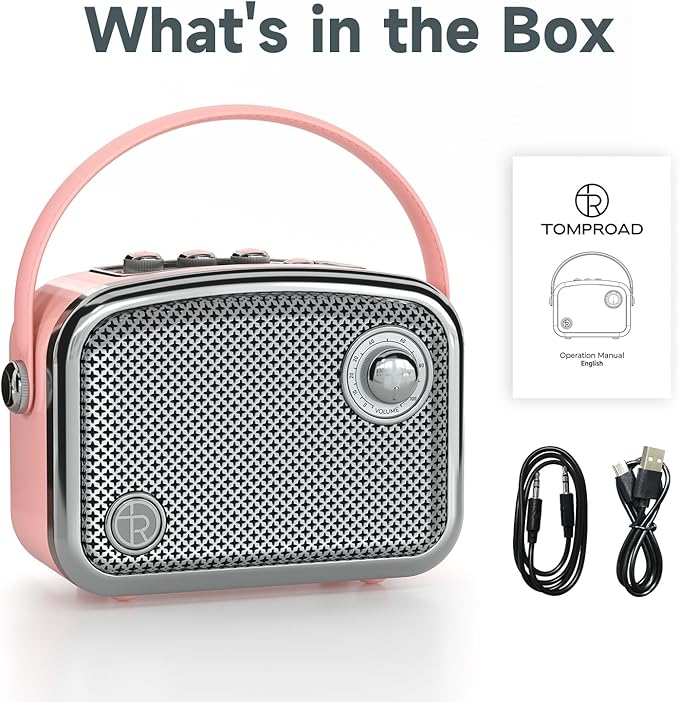 Portable Bluetooth Speaker 40W(60W Peak) Wireless Powerful Deep Bass Loud Stereo Sound Rechargeable Speakers with Subwoofer DSP HD Display Support USB/TF Card/AUX Input for Home Party Outdoor (Pink)