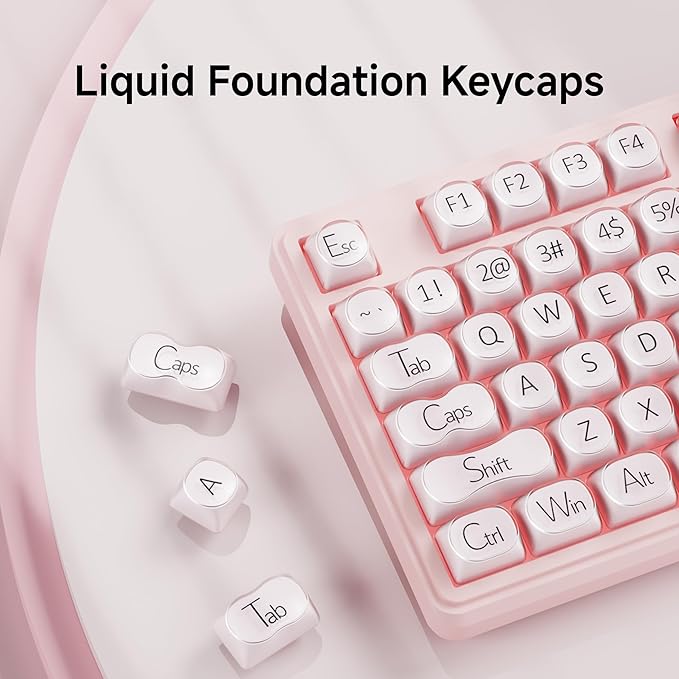 V102 Wired Keyboard, 98 Keys Creamy Gaming Keyboard with Number Pad, Display Screen & Media Knob RGB Silent Wired Cute Computer Keyboard for Laptop PC Gamer - Green