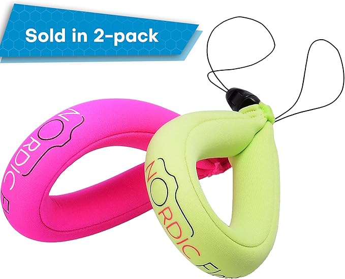 Waterproof Camera Floaty (2-Pack) – Floating Strap for Action Cameras, GoPro Accessories, DJI Floating Handle, Phone Floating Strap, and Pool Floats