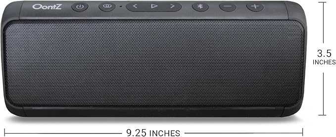 Angle 3 Pro Dual Waterproof Bluetooth Speaker 2-Pack - Powerful Party Speaker Set with 21W Output and 100Ft Range - Dual Stereo Sound by OontZ (Black)