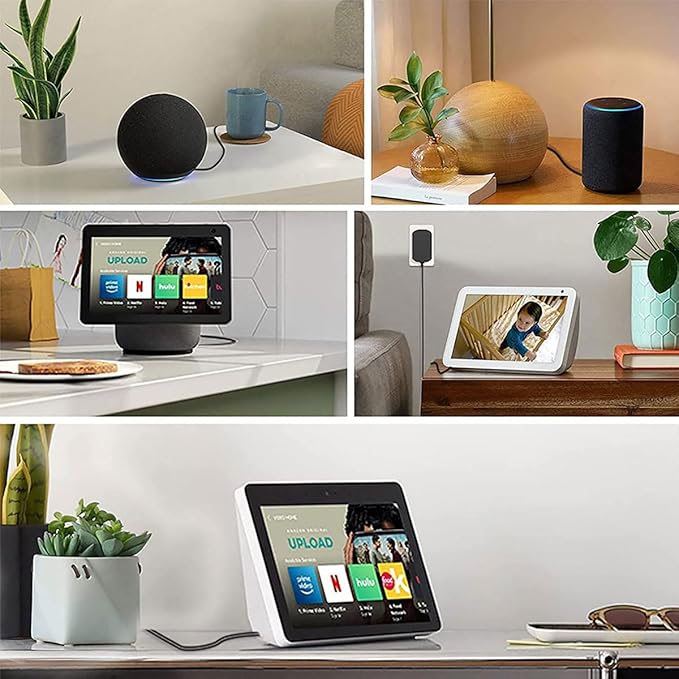 30W Power Cord Replacement for Echo Show 8 (1st 2nd 3rd Gen), Show 10 (3rd Gen), Show 15/21, Echo 3rd 4th Generation Power Adapter, Alexa Wall Charger Cable 6.6ft