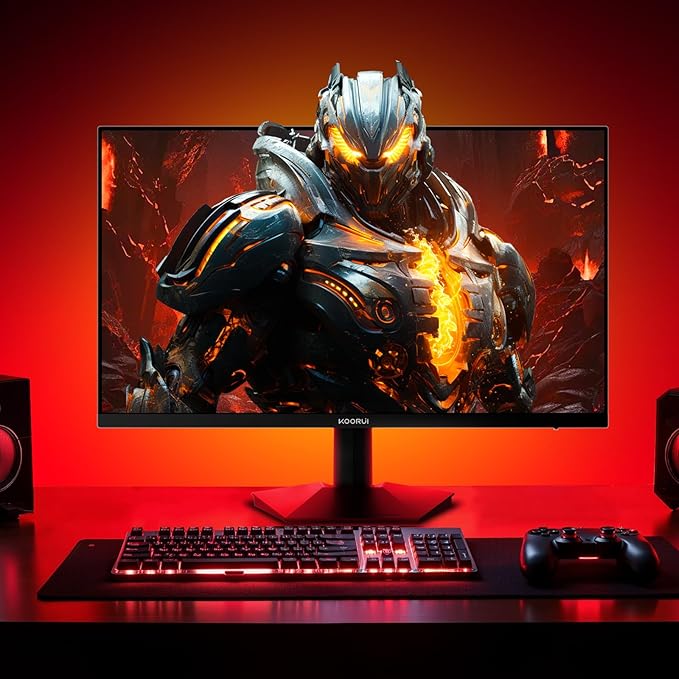 KOORUI 27 inch Gaming Monitor QHD (2560x1440),1440P,260Hz Refresh Rate,IPS Panel, 3-Sided Frameless,Adaptive Sync, VESA, Support DP & HDMI