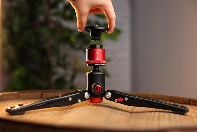 IFOOTAGE Cobra 3 Base,Monopod Base,Portable Tabletop Mini Tripod Mount with 360° Degree Rotatable Ball-Head,Quick Release Platform,Compatibility Cobra 2,Max Load 17.6 lbs