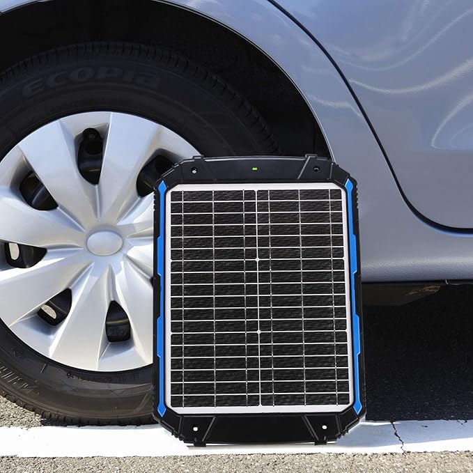 SUNER POWER 20W 12V Solar Battery Trickle Charger & Maintainer PRO, Built-in Intelligent MPPT Controller, Waterproof 12 Volt 20 Watt Solar Panel Charging Kits for Car Marine RV Trailer Boat Automotive