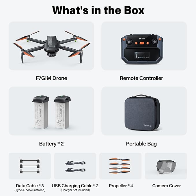 Bwine F7GIM Pro Drone with 6K UHD Camera, 3-Axis Brushless Gimbal, 4K/30fps Video, GPS Smart Control for Adults and Beginner, Plus 70Mins Flight Time, 10000Ft FPV Digital Transmission and TOF Safety Support