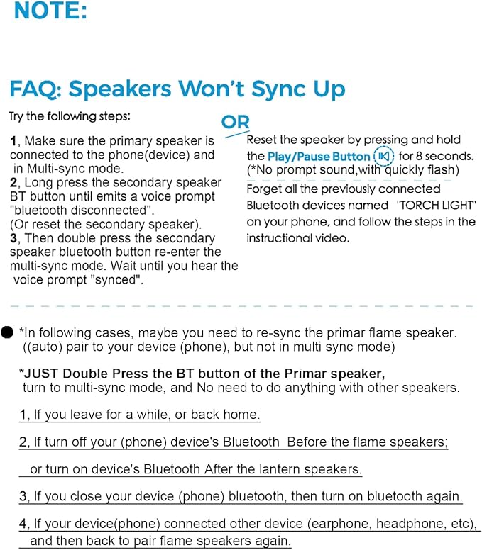 Outdoor Bluetooth Speakers Waterproof Wireless Outdoor Speakers with Flame Lights, Tech Gadgets Gift for Men Dad Her, Multi-Sync up to 100 Speakers, HD Stereo Sound, IPX5 for Patio Porch Party