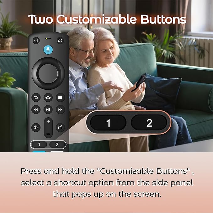 Voice Remote Control Replacement for Fire Smart TV Stick (2nd/3rd Gen/4K/Lite) 4K Max(1st/2nd Gen),TVs Cube (1st/2nd/3rd Gen), Smart TV(3rd Gen), for Insignia-Pioneer/Omni FireSeries Smart TVs