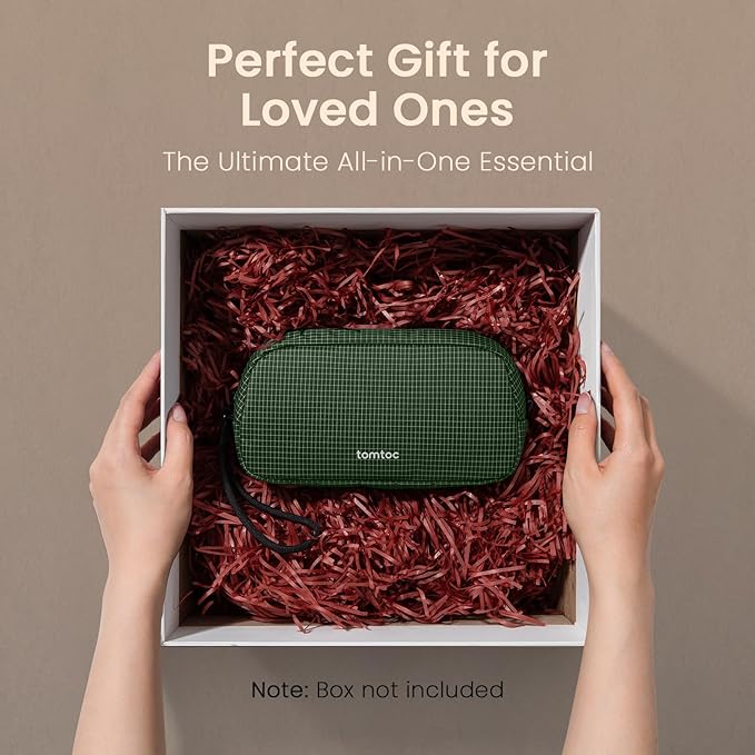 tomtoc Electronics Organizer Travel Case Performance, Water Resistant Bag Cable Tech Pouch Accessories, Carry Storage for Cord, Phone, Cables, Airpods, USB Flash Drive, Daily Items