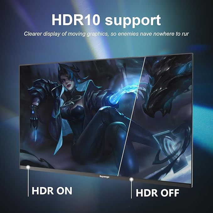 27 inch Gaming Monitor 180Hz,Fast VA Screen 1080P Monitor,4000:1 Contrast Ratio,Adaptive-Sync,HDMI*1/DP*1/USB*1,3-Side Borderless,Crosshair/Timer/FPS/RTS/Counter,VESA