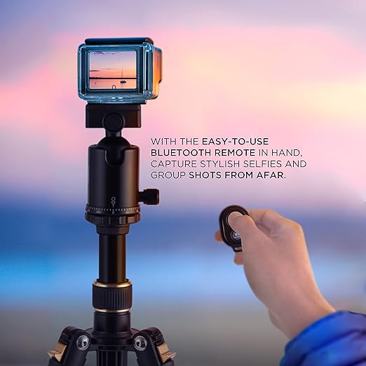 KODAK Photo Gear 63” Tripod & Monopod with 360° Ball Head | Premium Professional 2-in-1 Aluminum Camera Stand with Bluetooth Remote Control & Smartphone Adapter | Compact & Portable for Work & Travel