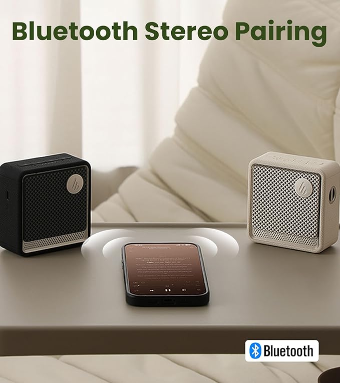 Edifier ES20 Portable Bluetooth Speaker with IP67 Waterproof & Dustproof, 15 Hours Playtime, Wireless Connectivity for Home Office Outdoor (Black)