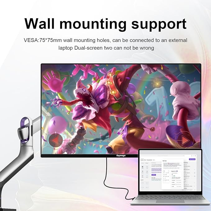 24" Gaming Monitor Full HD 1920 x 1080p VA Panel Monitor 180Hz,Adaptive-Sync,4000:1 Contrast Ratio,Console Gaming Ready,HDMI*1/DP*1/USB*1/Earphone*1,Zero-Bright-Dot