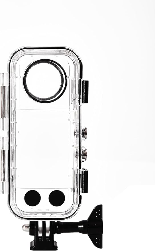 Waterproof Case/Invisible Dive Case for Insta 360 ONE X5,Supports 60M/196 FT Underwater Scuba Snorkeling Deep Diving with Bracket Accessories