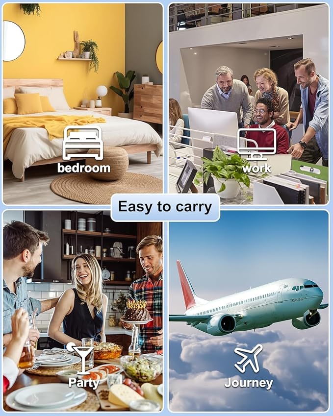 VHBW USB Charging Station, 6 Port 3USB-A and 3USB-C Charging Station for Multiple Devices, Multi USB Nightstand Charger Station with Phone Stand (ETL Listed, 6Ft Extension Cord, White)