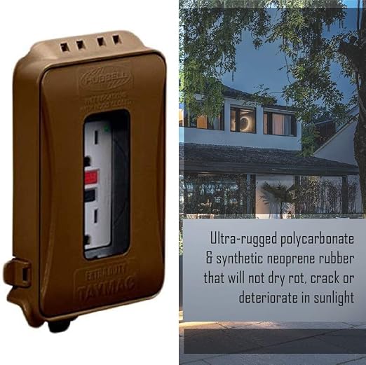 TAYMAC ML500 Single-Gang Mount 16-in-1 Flat Nonmetallic Weatherproof Vertical/Horizontal, 1-Pack, Bronze