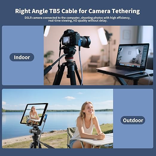 240W for Thunderbolt 5 Cable Right Angle 6.6 ft, 120Gbps Bandwidth, 80Gbps, Dual 8K, 4K 540Hz, Triple 4K 144Hz for iPhone 17, Thunderbolt 4, USB4, SSD, MacBook M4 Pro, Dock, eGPU, Mac mini M4 / M4 Pro