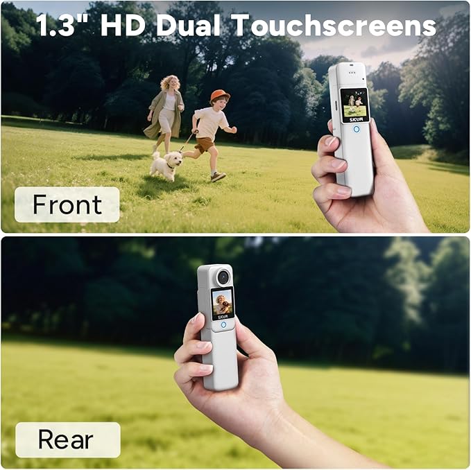 SJCAM C300 4K Pocket Action camera with Stabilization,32GB Card Handheld vlogging camera kit,7H use time,30m waterproof body camera, Magnetic Werable cam for Content Creators,influencers,photographers