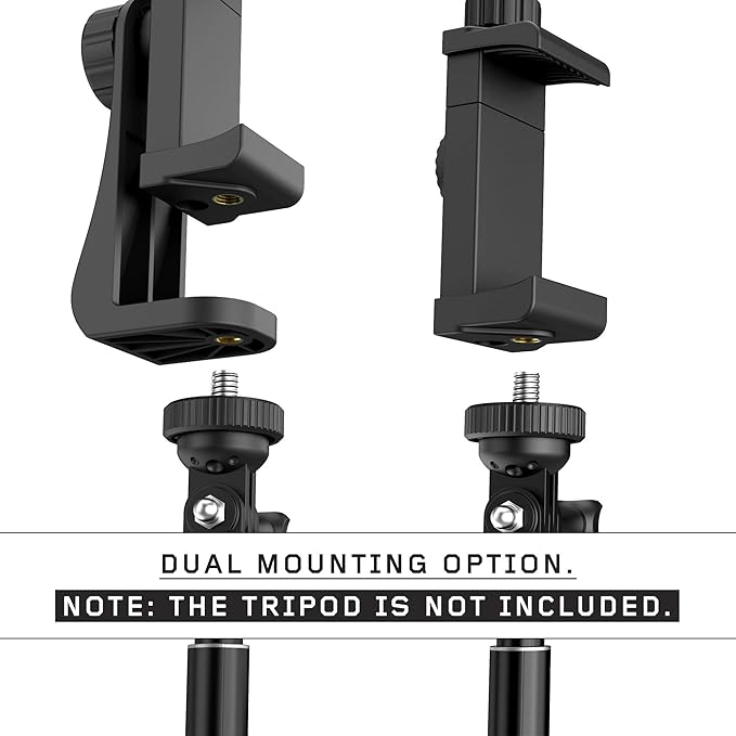 Universal Phone Tripod Mount Adapter with Wireless Camera Remote, Cell Phone Holder with Adjustable Clamp for Selfie Stick Monopod Compatible with iPhone, Samsung and so on -White