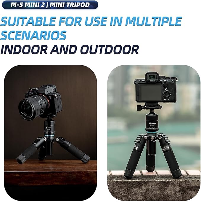 Fotopro Mini Tripod Portable Desktop Aluminum Small Camera Tripod with 360 Ball Head 20 Inch Compact Tabletop Tripod for DSLR Camera Video Camcorder Travel with Carrying Bag Load up to 11lbs/5kg