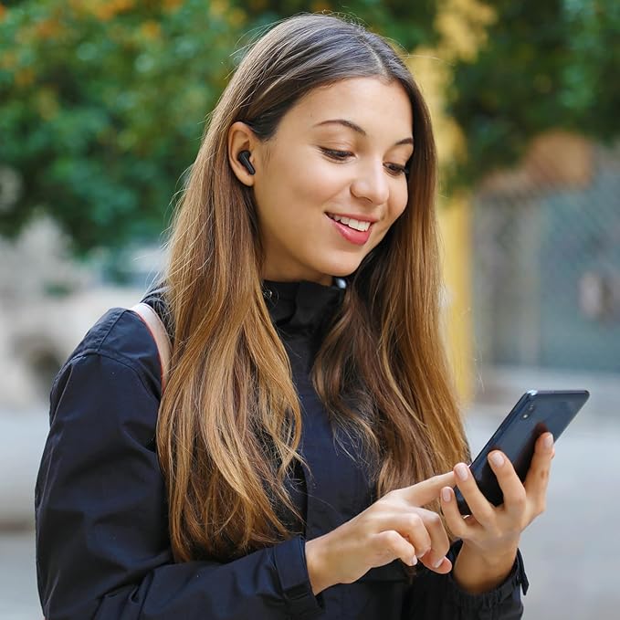 PHILIPS TAT1108 Wireless Earbuds,True Wireless Headphones,Powerful Bass with 6 mm Driver,Clear Call with AI Mic,15-Hour Battery Life,Bluetooth v5.3,IPX4 Rating,Ergonomic Design for Comfort,Black