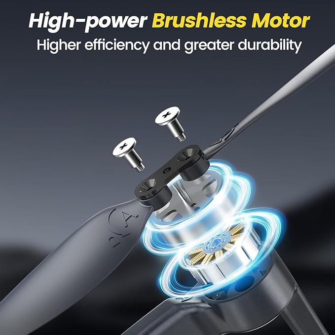 Drones with Camera for Adults 4k, WF31 GPS RC Drone FPV Foldable Quadcopter for Beginner with Brushless Motor, 5G Wi-Fi Transmission, Auto Return, Follow Me, Waypoints, 50 Min Flight Time