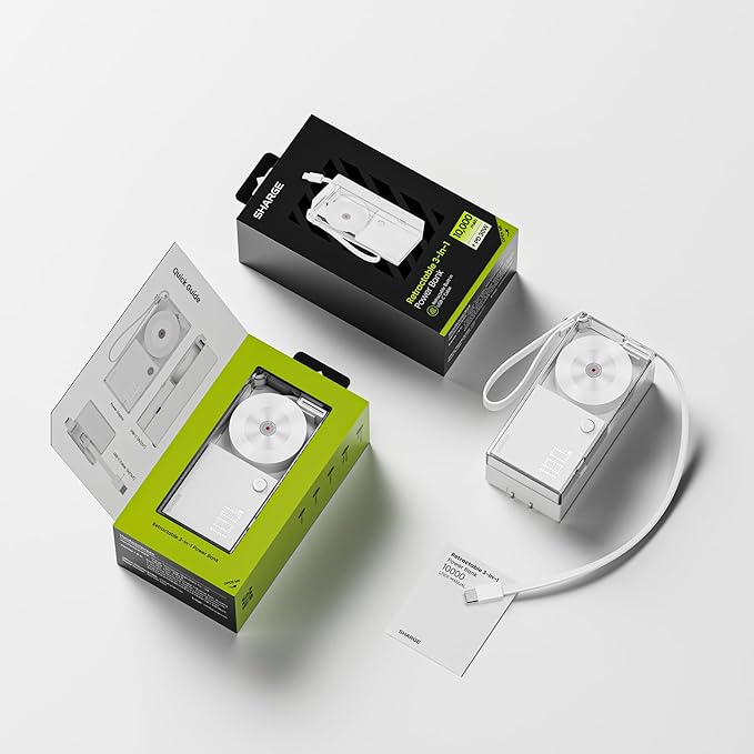 3 in 1 Portable Charger Power Bank 10000mAh with Built-in Retractable Cables and Foldable Wall Plug, 30W Max Travel Essentials Battery Pack Fast Charging Powerbank for iPhone 17 16 15 14 Pixel