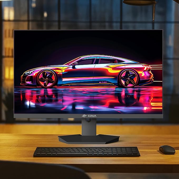 CRUA 27” 4K Gaming Monitor, UHD 3840x2160 160Hz IPS Screen, Height/Pivot/Swivel/Tilt Adjustable Vertical Monitor, Support AMD FreeSync, Built-in Speakers, 120% sRGB, PIP/PBP, HDMI 2.1 & DP 1.4-Black