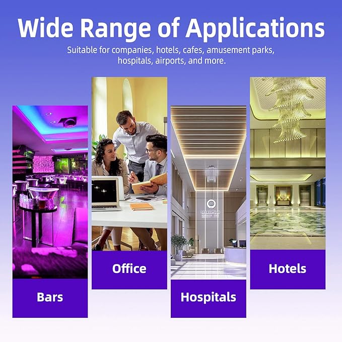 Wall Mounted Cell Phone Charging Station with 8-Port High-Speed Cables – Universal Dock for Apple, Type-C & Android Devices – Ideal for Airports, Hotels, Malls, Offices, Schools (White)