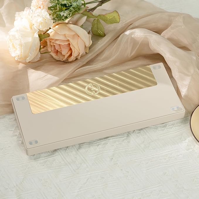 Chilkey ND75 Aluminum Mechanical Keyboard 75% Percent Wireless Gaming Keyboard with LCD Screen, Quick Assembly, BT/2.4G/USB-C, Hot Swappable Per-Key RGB Custom Beige Key Board for Laptop Office PC